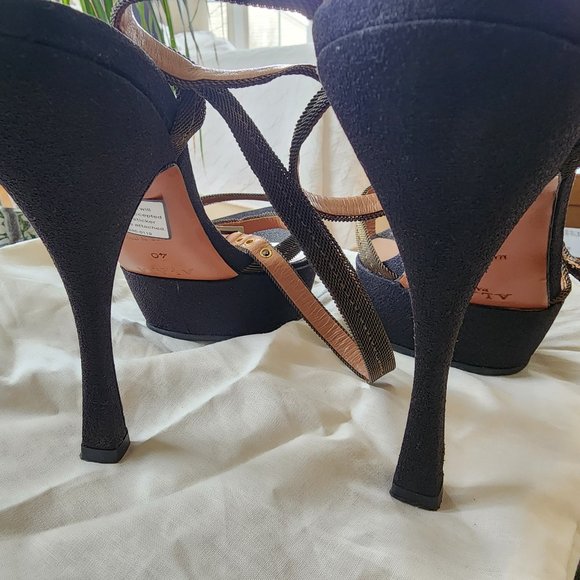 Alaia Metal Mesh Buckle Strappy Sandals Sz 40 - Picture 5 of 6